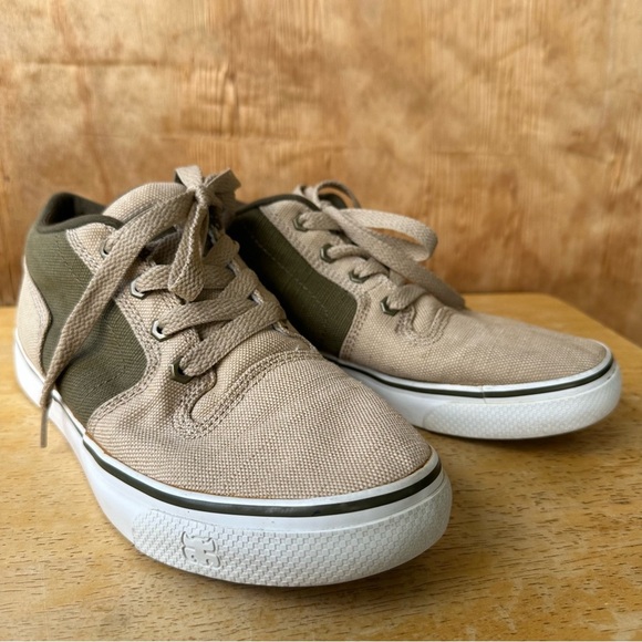 Ipath Hemp Canvas Skate Mid Top Sneakers Tan Green - Picture 6 of 11